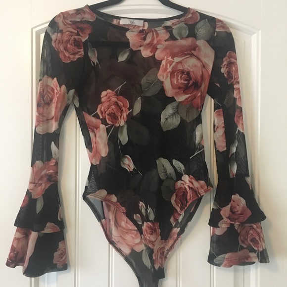 Rose Mesh Top - Picture 1 of 3